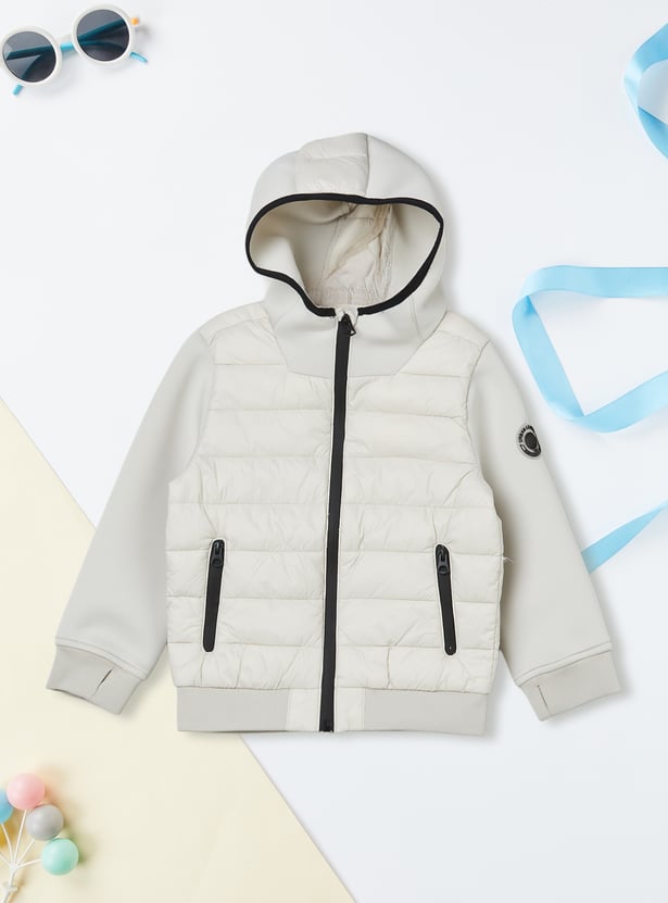 Boys Quilted Hooded Jacket