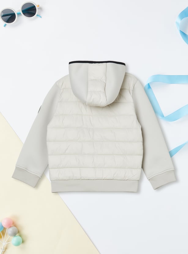 Boys Quilted Hooded Jacket