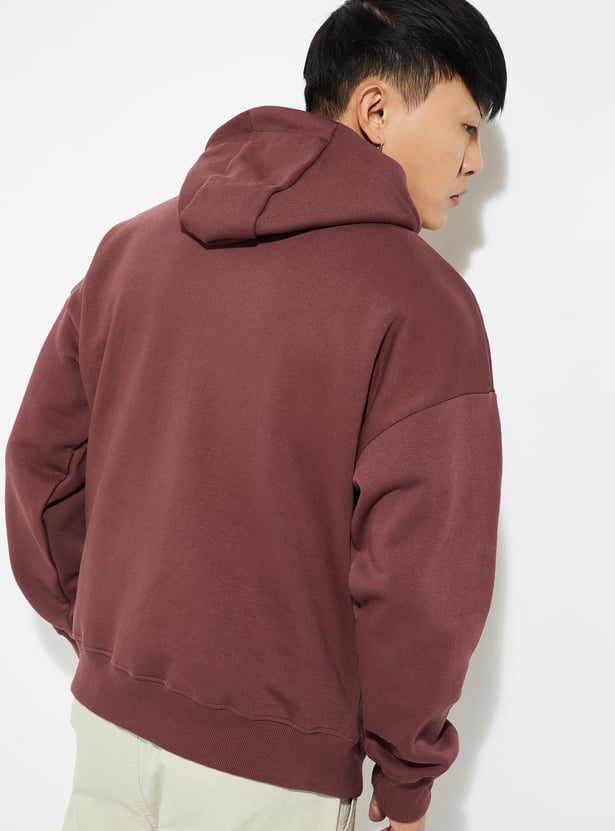 URB_N Men Knit Hooded Oversized Sweatshirt