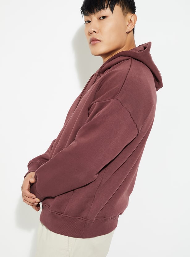 URB_N Men Knit Hooded Oversized Sweatshirt