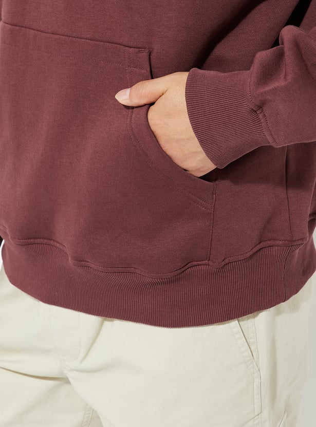 URB_N Men Knit Hooded Oversized Sweatshirt