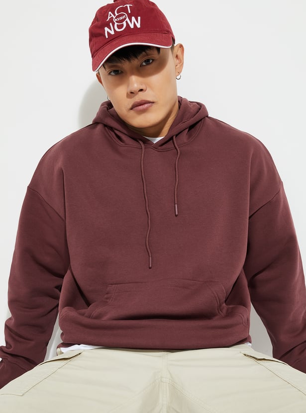 URB_N Men Knit Hooded Oversized Sweatshirt