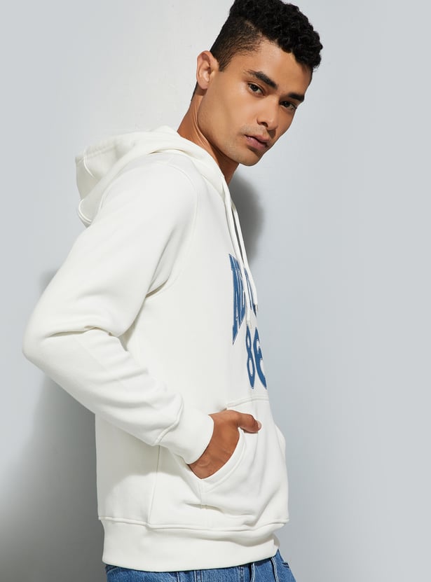 URB_N Men Printed Hooded Sweatshirt