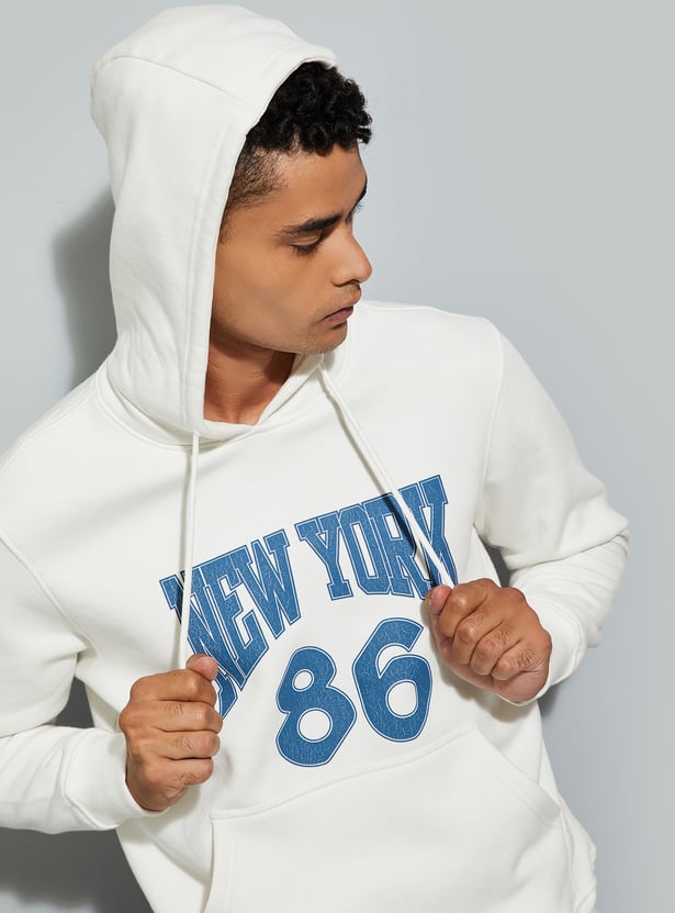 URB_N Men Printed Hooded Sweatshirt