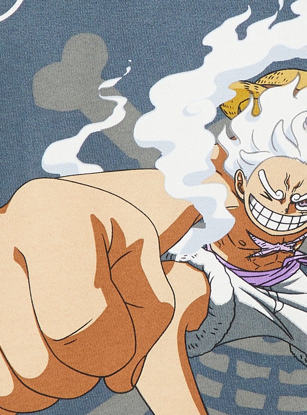 URB_N Men One Piece Printed Hooded Oversized Sweatshirt