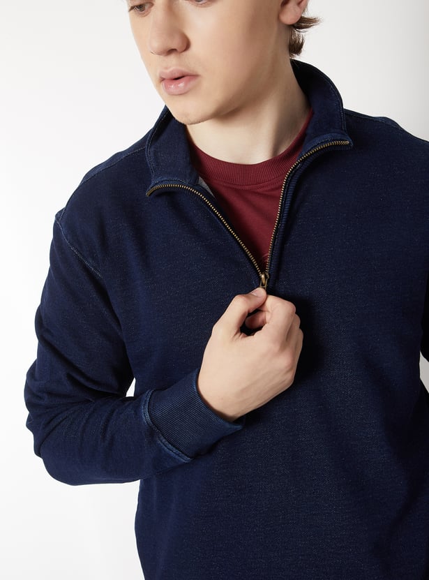 Buy Men Textured Sweatshirt Online at just