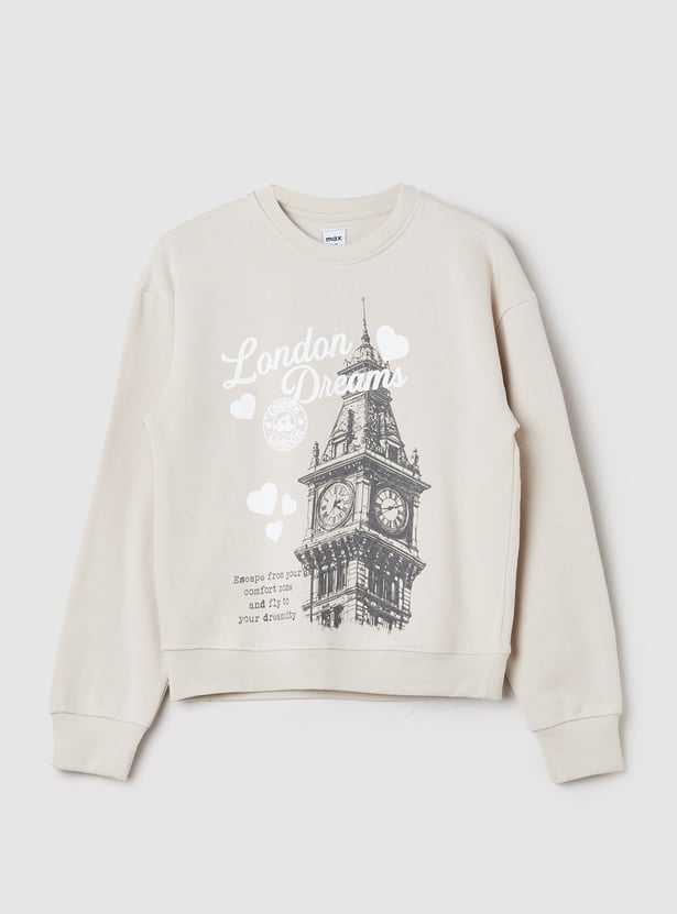 Girls Printed Sweatshirt