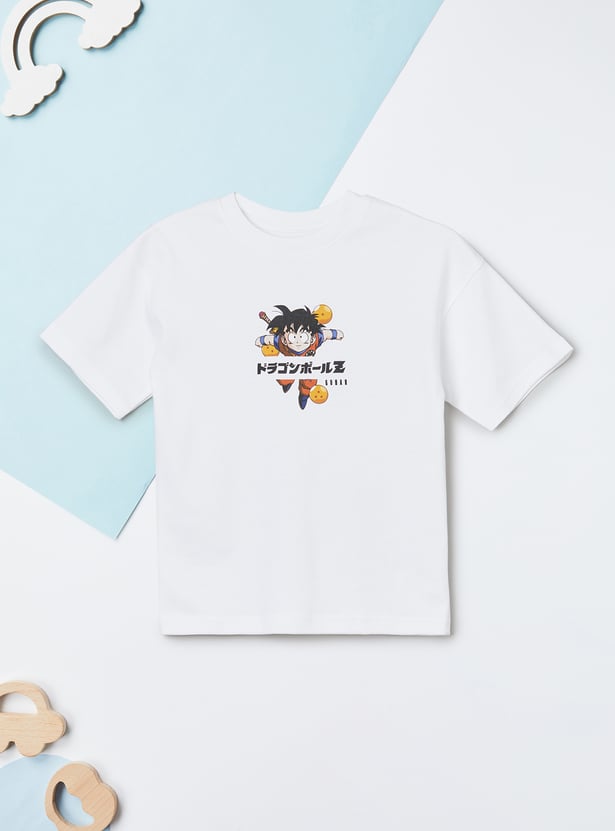 Boys Dragon Ball-Z Print Oversized T-shirt