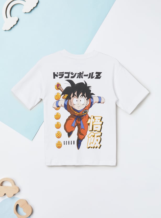 Boys Dragon Ball-Z Print Oversized T-shirt