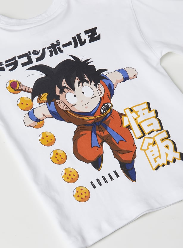 Boys Dragon Ball-Z Print Oversized T-shirt