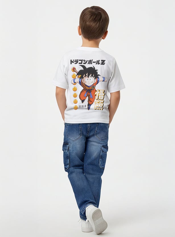 Boys Dragon Ball-Z Print Oversized T-shirt