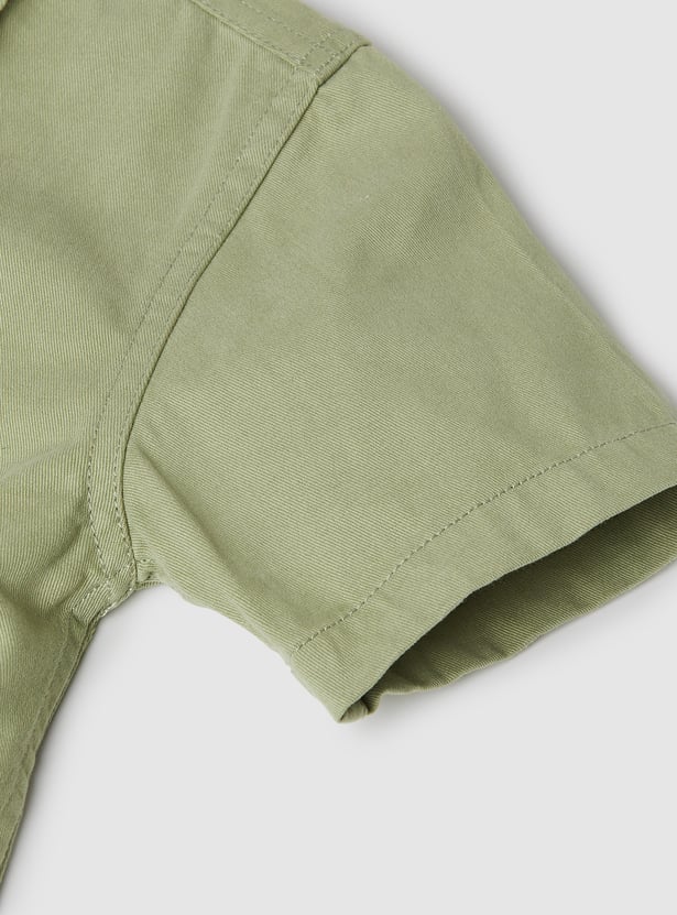 Boys Printed Oversized Shirt