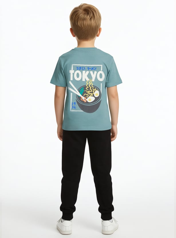 Boys Printed Oversized Joggers Set