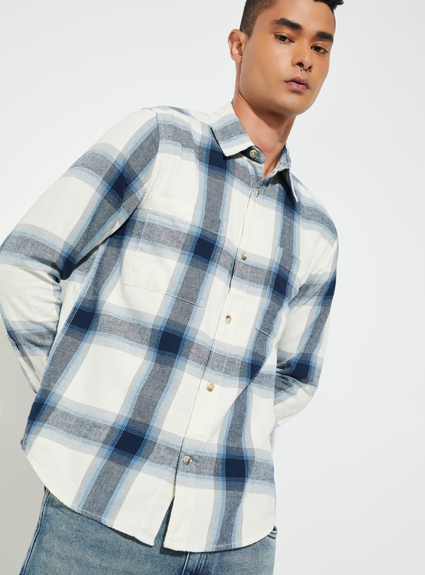 URB_N Men Checked Regular Fit Shirt