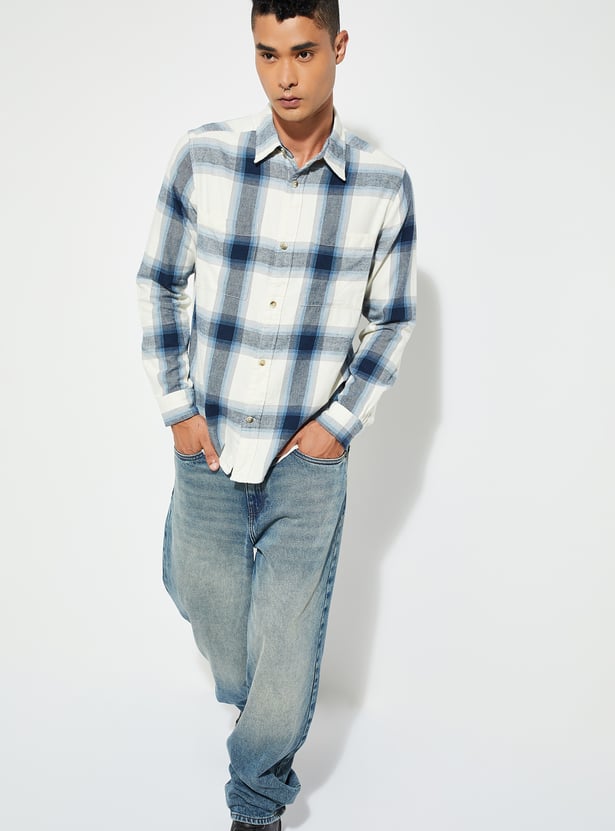 URB_N Men Checked Regular Fit Shirt
