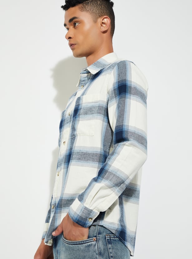 URB_N Men Checked Regular Fit Shirt