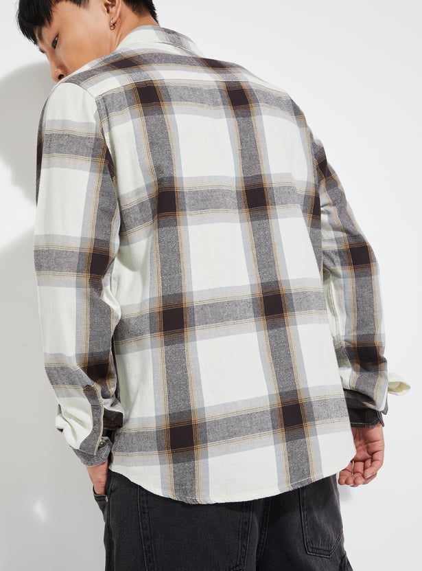 URB_N Men Checked Regular Fit Shirt
