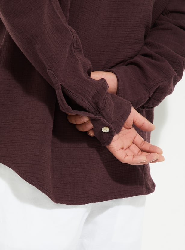 OAMC(OVER ALL MASTER CLOTH) /  SHIRT STRATA/M/PUP/総柄/23E28OAU61 VICOA015// Buy URB_N Men Textured Regular Fit Shirt Online at just Rs. 999.0