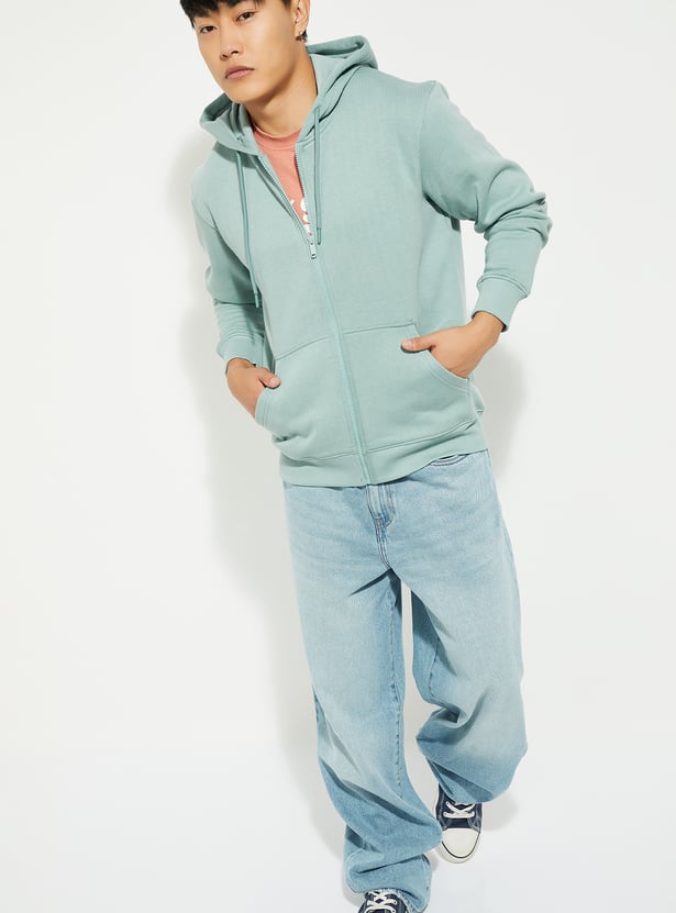 URB_N Men Solid Hooded Sweatshirt