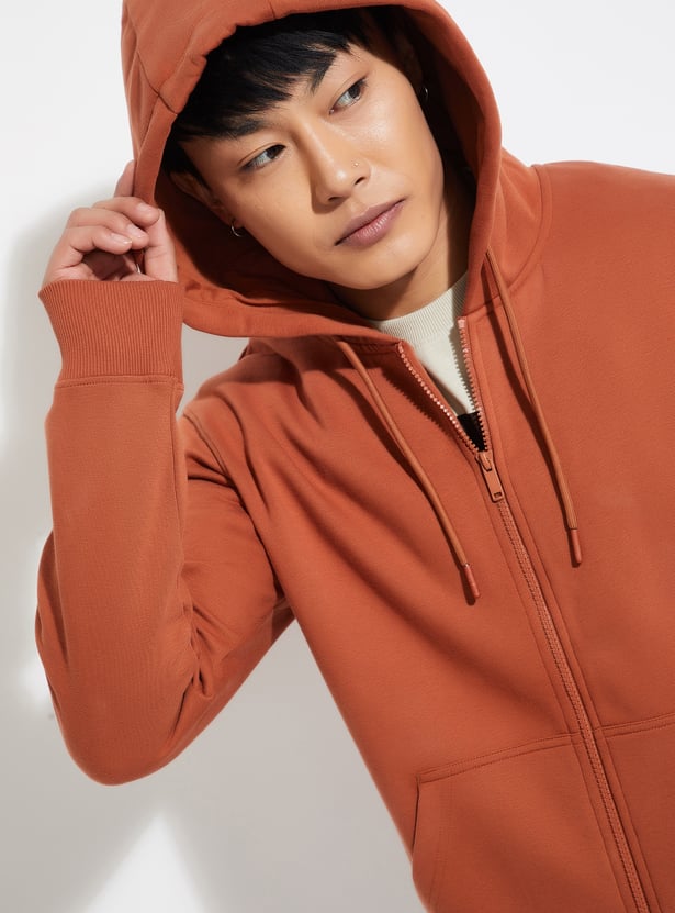 URB_N Men Solid Hooded Sweatshirt