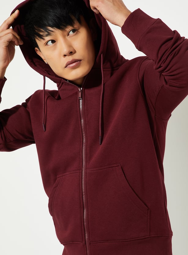 URB_N Men Solid Hooded Sweatshirt