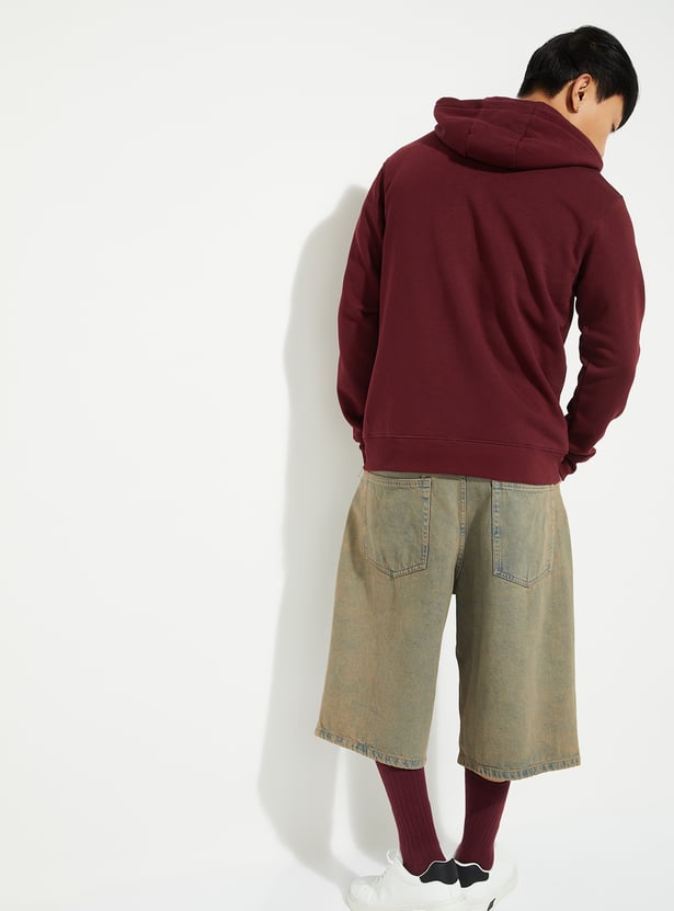 URB_N Men Solid Hooded Sweatshirt