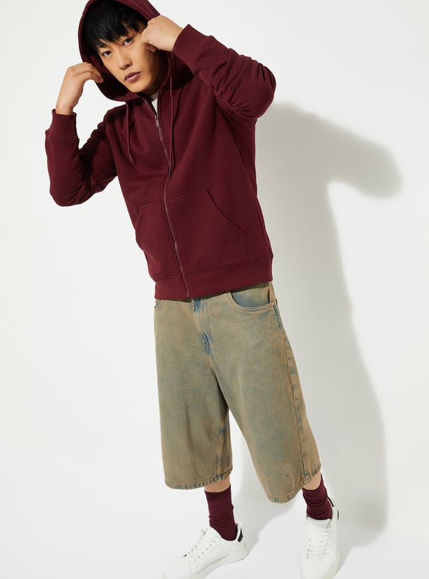 URB_N Men Solid Hooded Sweatshirt