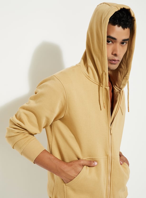 URB_N Men Solid Hooded Sweatshirt