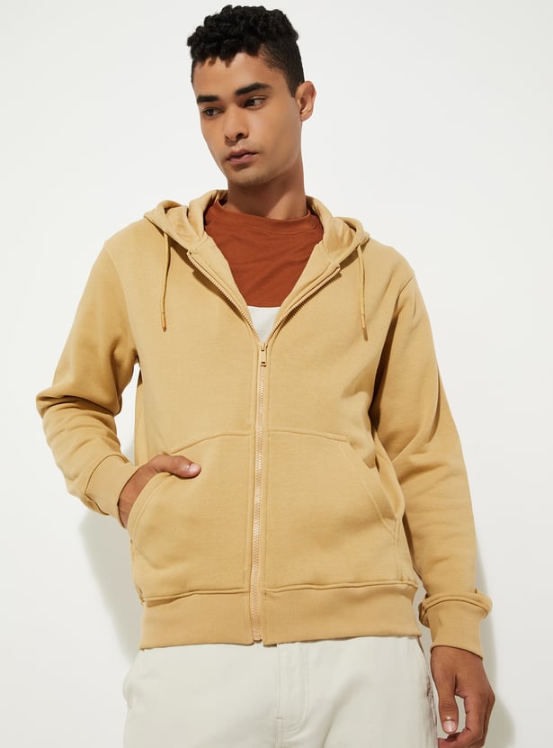 URB_N Men Solid Hooded Sweatshirt