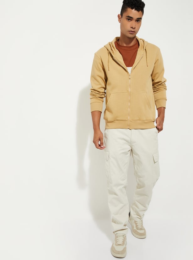 URB_N Men Solid Hooded Sweatshirt