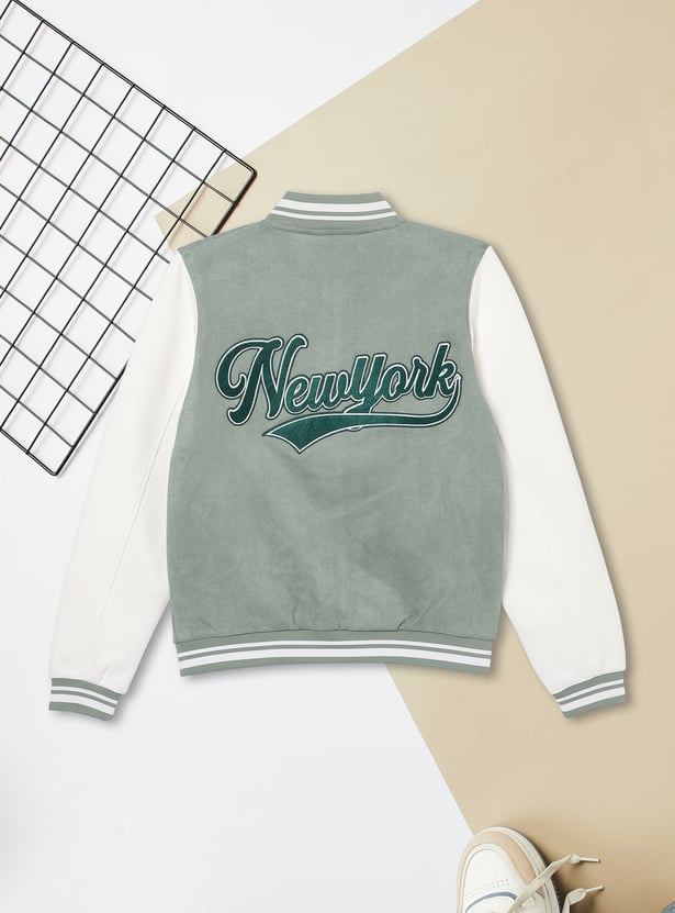 Boys Colourblock Varsity Jacket