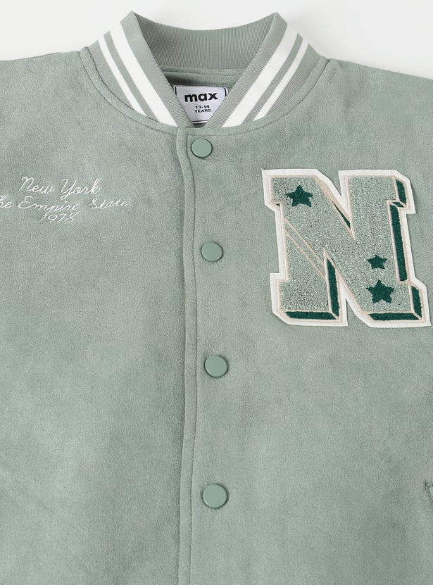 Boys Colourblock Varsity Jacket