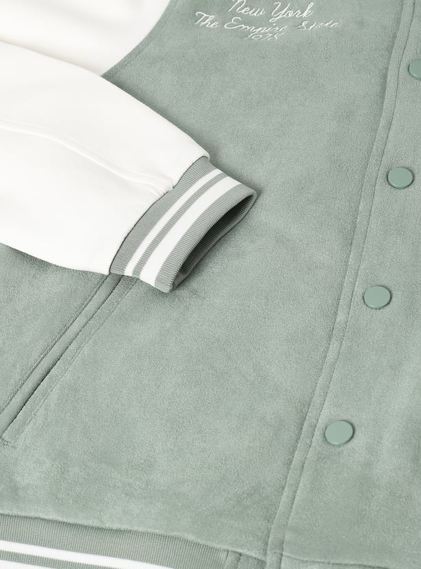 Boys Colourblock Varsity Jacket