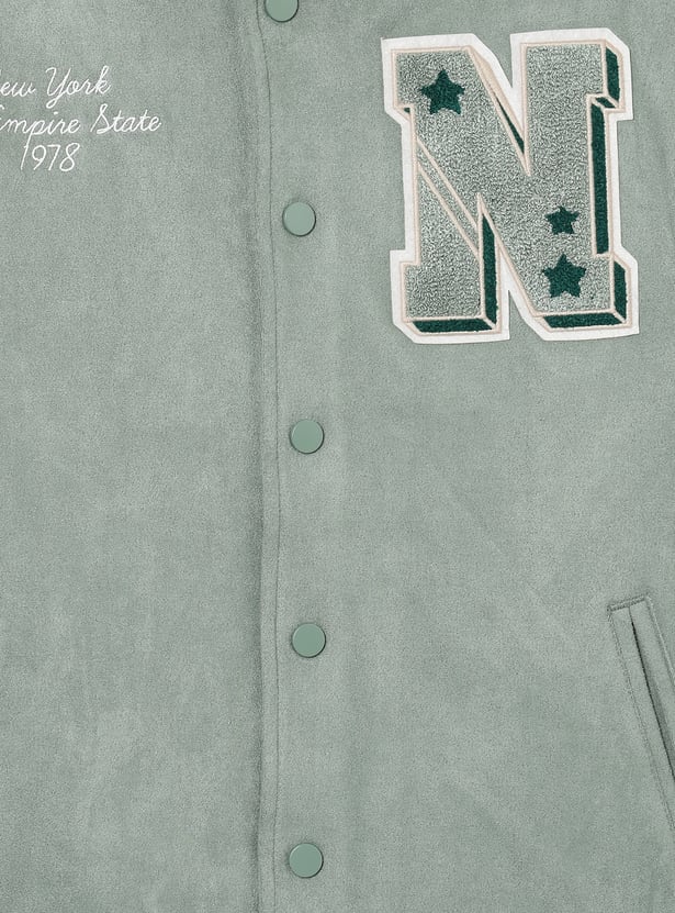 Boys Colourblock Varsity Jacket