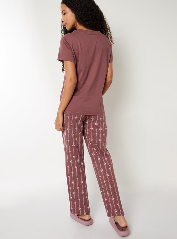 Women Printed PJ Set