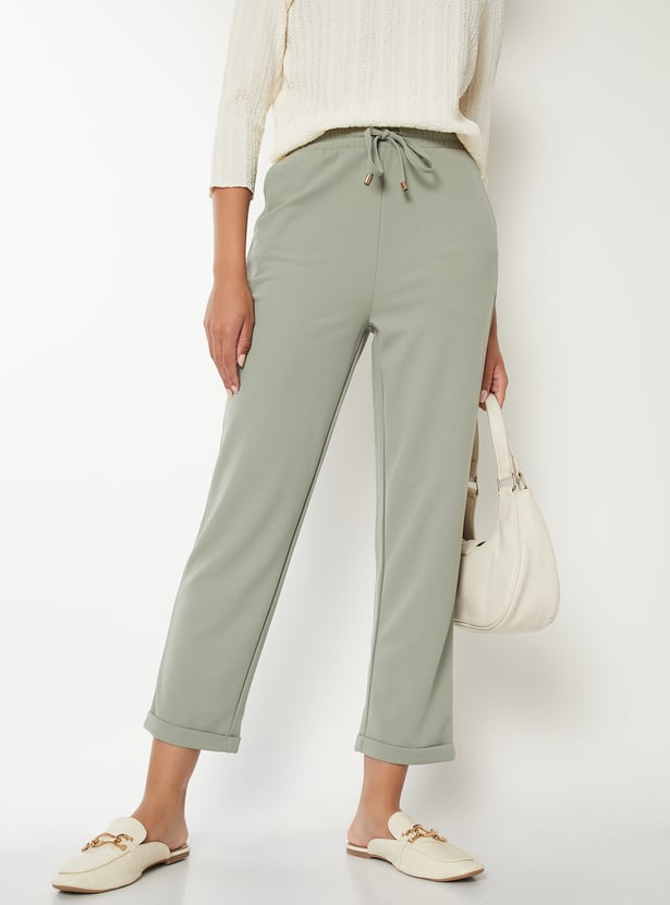 Women Textured Trousers