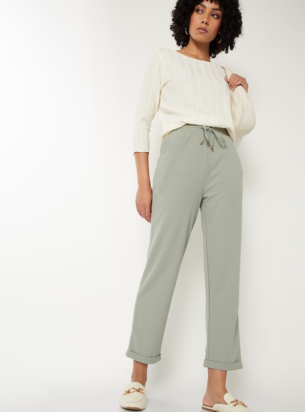 Women Textured Trousers