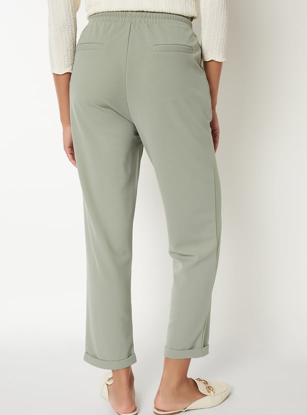 Women Textured Trousers