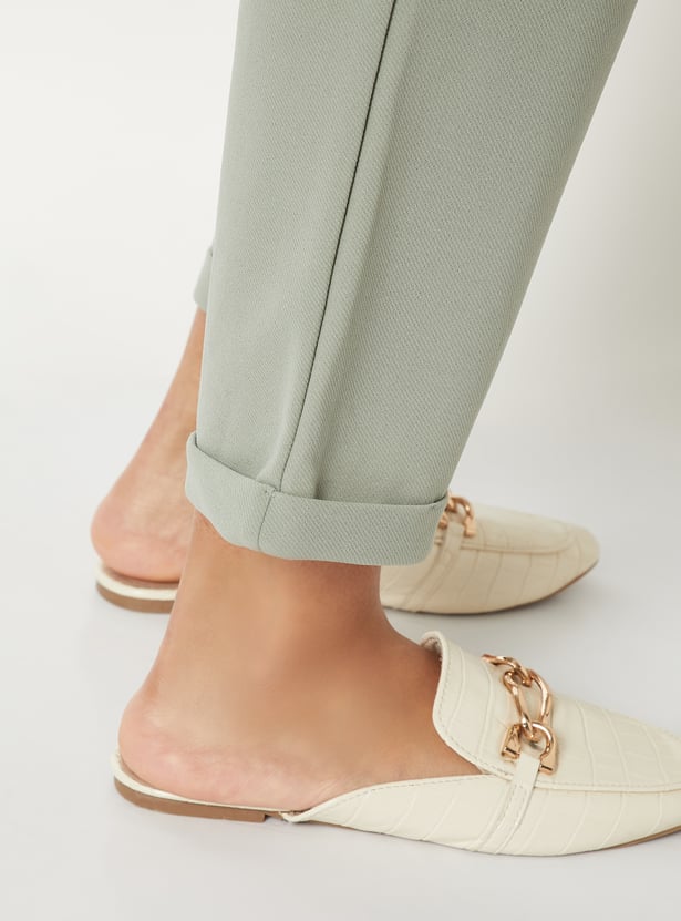 Women Textured Trousers