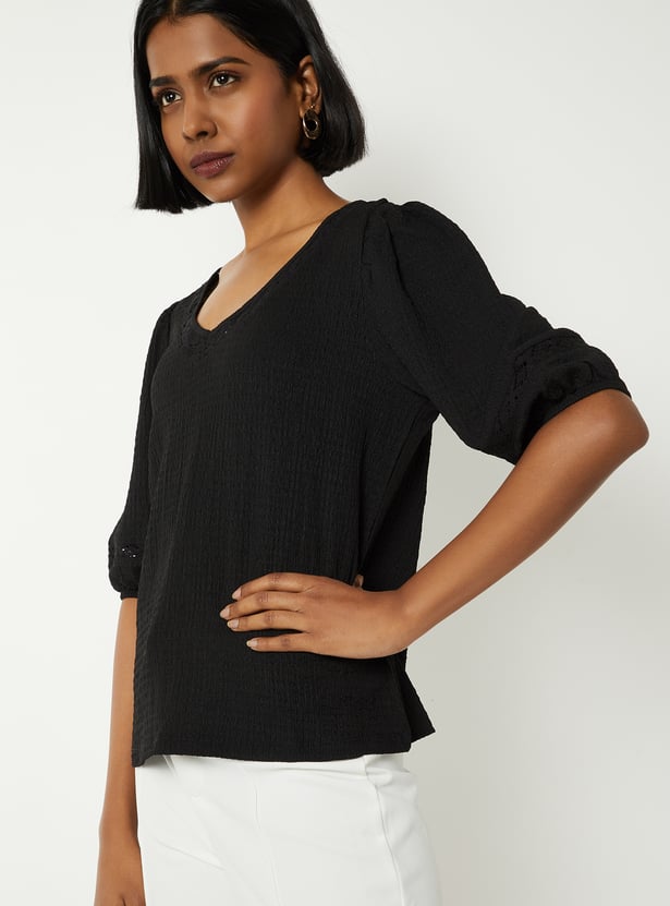 トップス poolde 2025AW Duchess Top black 2WAY LACE COLLAR TUCK PEPLUM TOPS - BIRTHDAY BASH