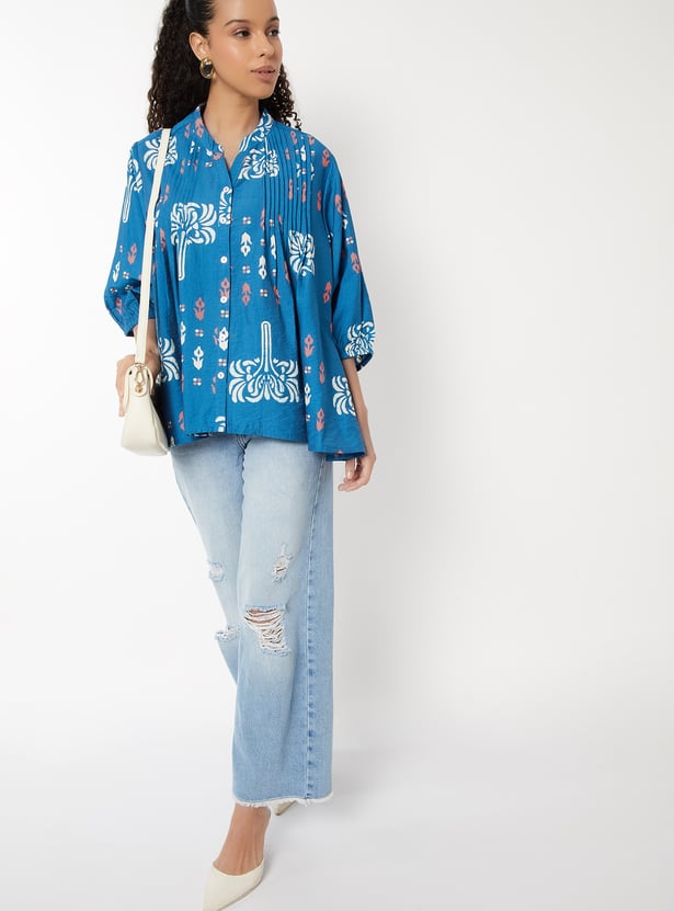 Women Printed Pleated Tunic