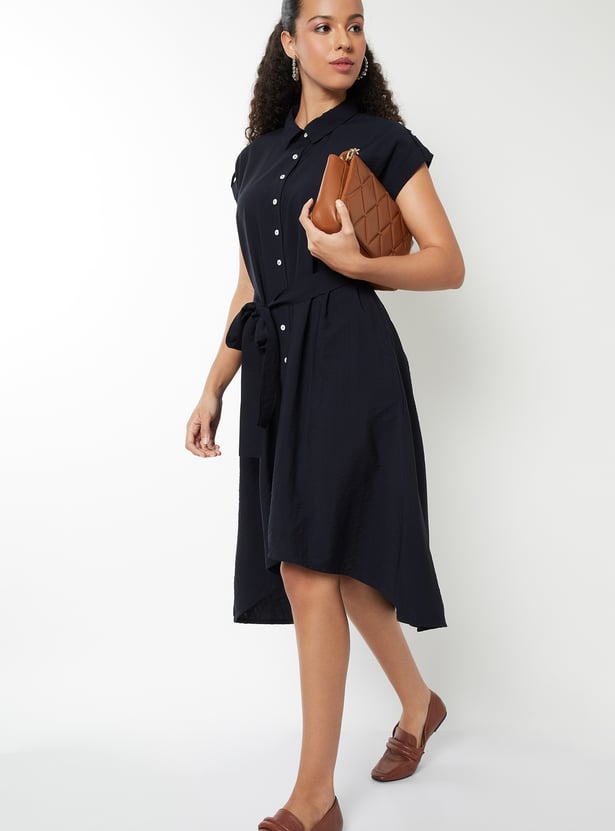 Women Solid A-line Dress