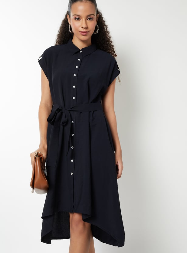 Women Solid A-line Dress
