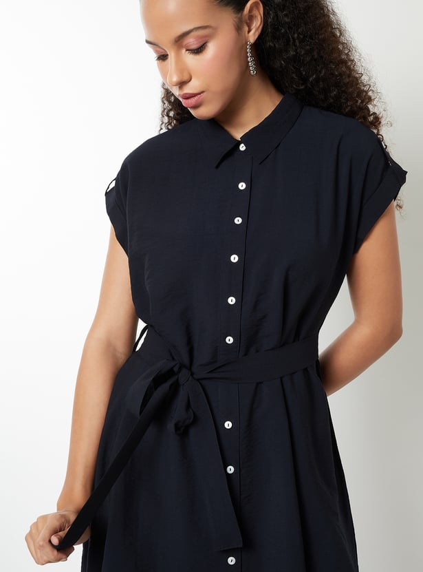 Women Solid A-line Dress