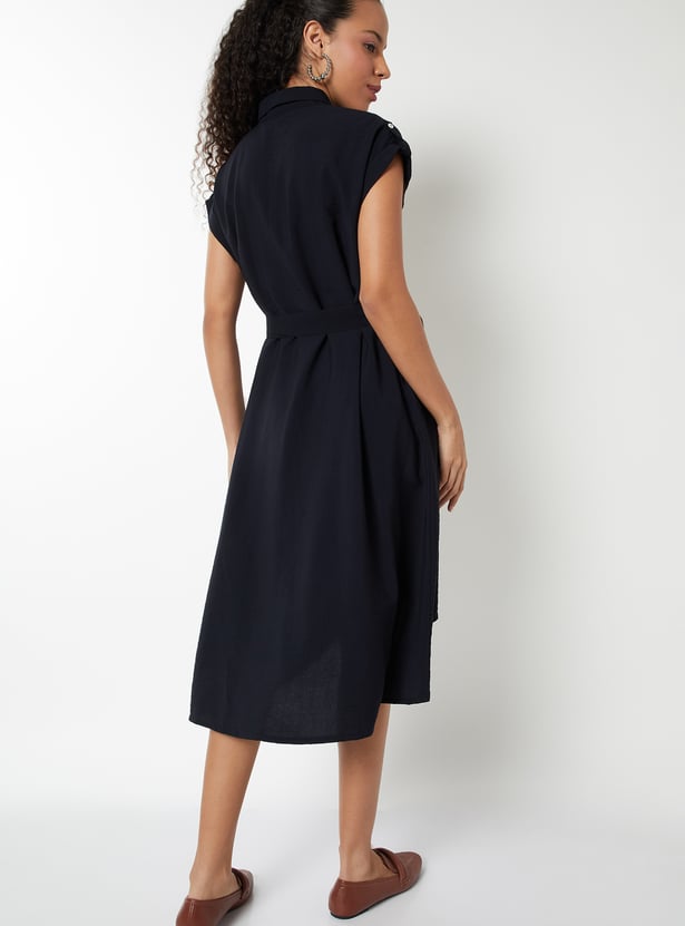 Women Solid A-line Dress
