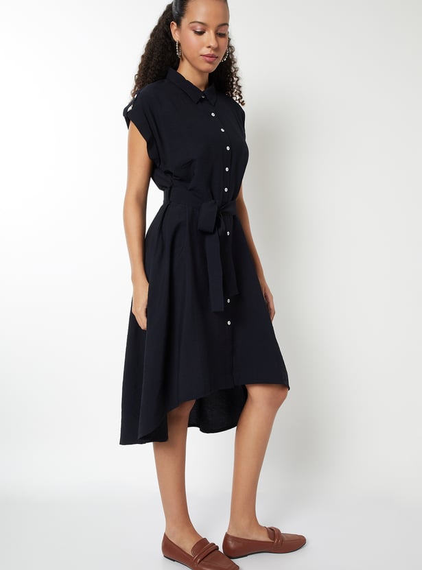 Women Solid A-line Dress