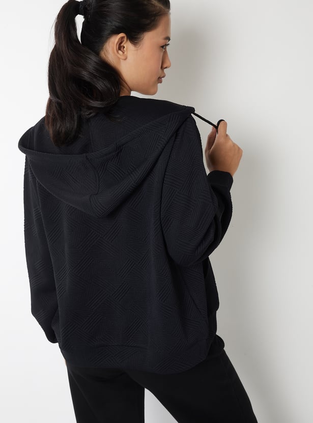 Women Knit Hooded Jacket