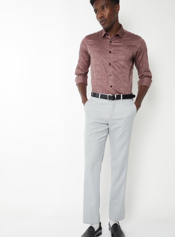 Men Printed Slim Fit Formal Shirt