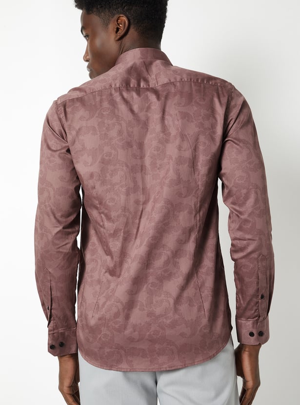 Men Printed Slim Fit Formal Shirt