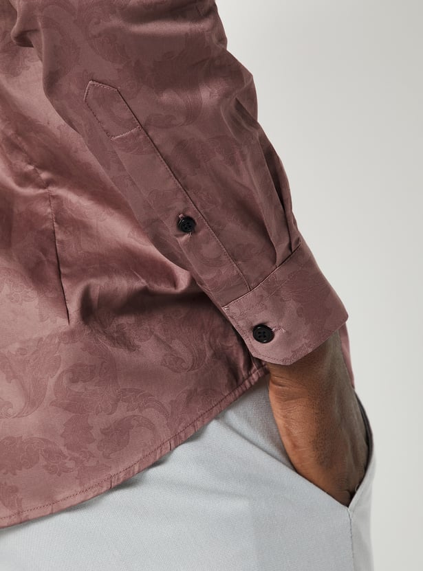 Men Printed Slim Fit Formal Shirt